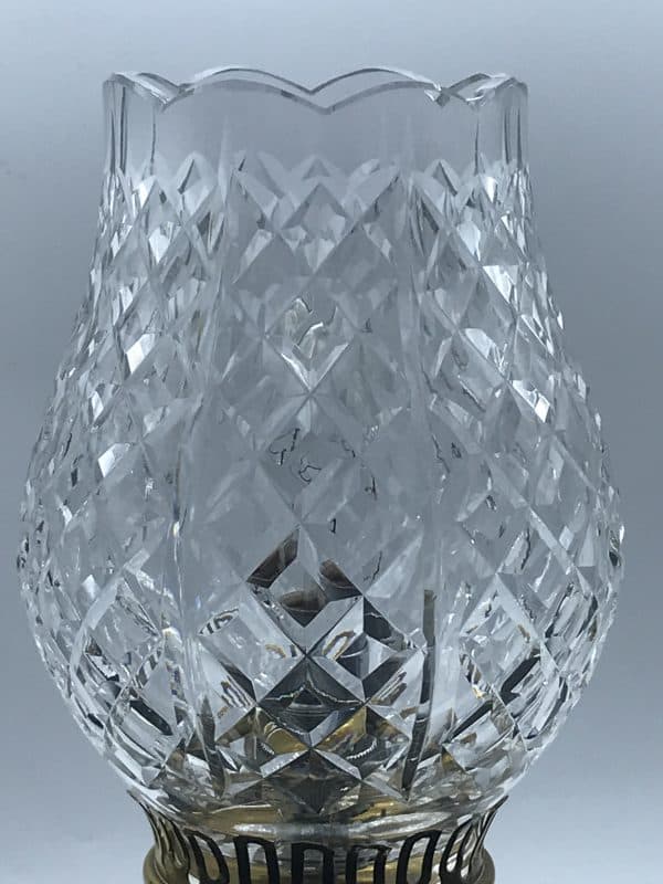 Waterford Crystal 2-Piece Electric Hurricane Lamp – Elegant Cut Glass - Image 5
