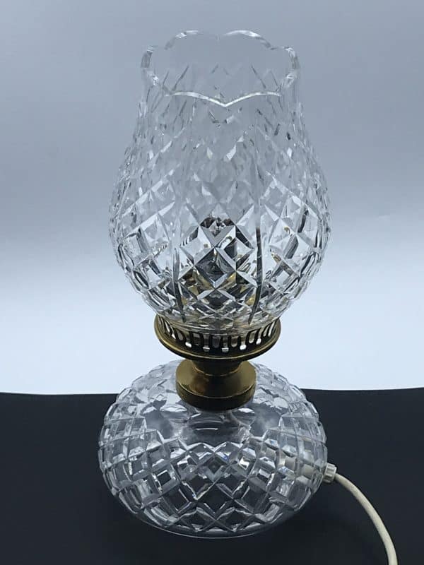 Waterford Crystal 2-Piece Electric Hurricane Lamp – Elegant Cut Glass - Image 6