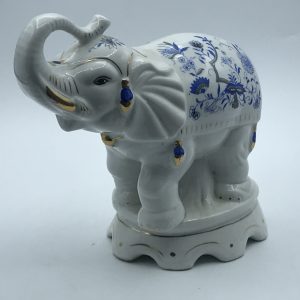 Chinese Porcelain Elephant Zhongguo Jingdezhen 1980s