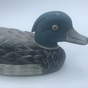 Large Hand Carved Painted Wooden Duck
