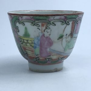 Antique Chinese Porcelain Famille Rose Tea Bowl
