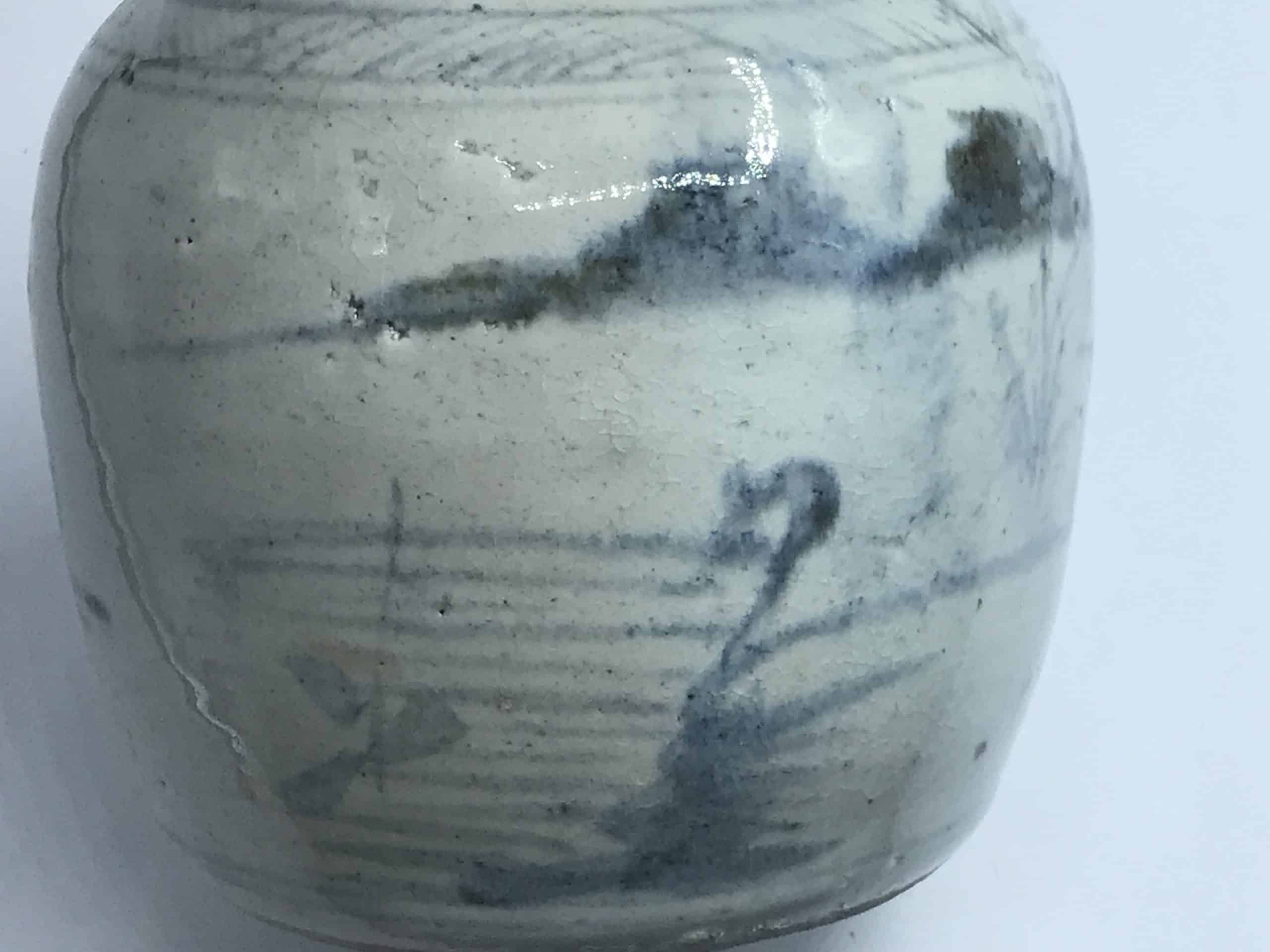 Antique Provincial Chinese Stoneware Porcelain Ginger Jar - Image 7