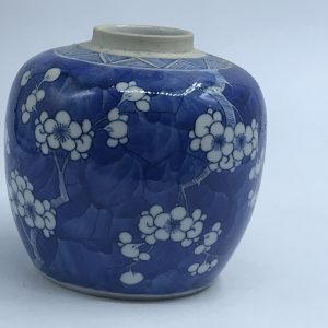 Chinese Kangxi Revival Cracked Ice Prunus Blossom Porcelain Ginger Jar No2