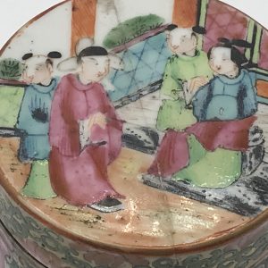 Antique 19th Century Famille Rose Canister Vase and Cover