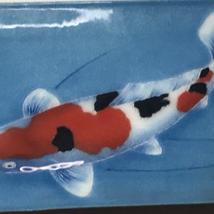 Exquisite Japanese Enamel Koi Carp Tray – Signed Tutanka – Metal Art Collectible