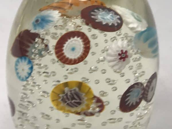 Italian Murano Millefiori Glass Egg Shape Paperweight - Image 3