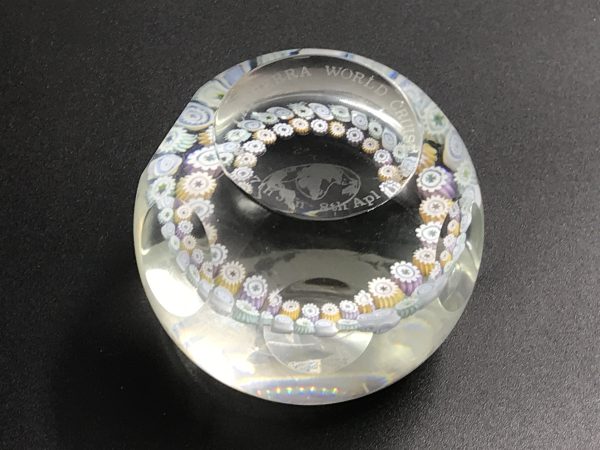 Large Millefiori Glass Paperweight P&O Canberra World Cruise 1988 - Image 2