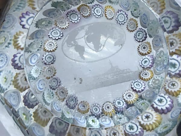 Large Millefiori Glass Paperweight P&O Canberra World Cruise 1988 - Image 7