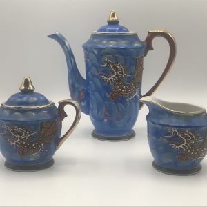 Beautiful Antique Japanese eggshell porcelain Tea Set Hand painted With Geisha Girl