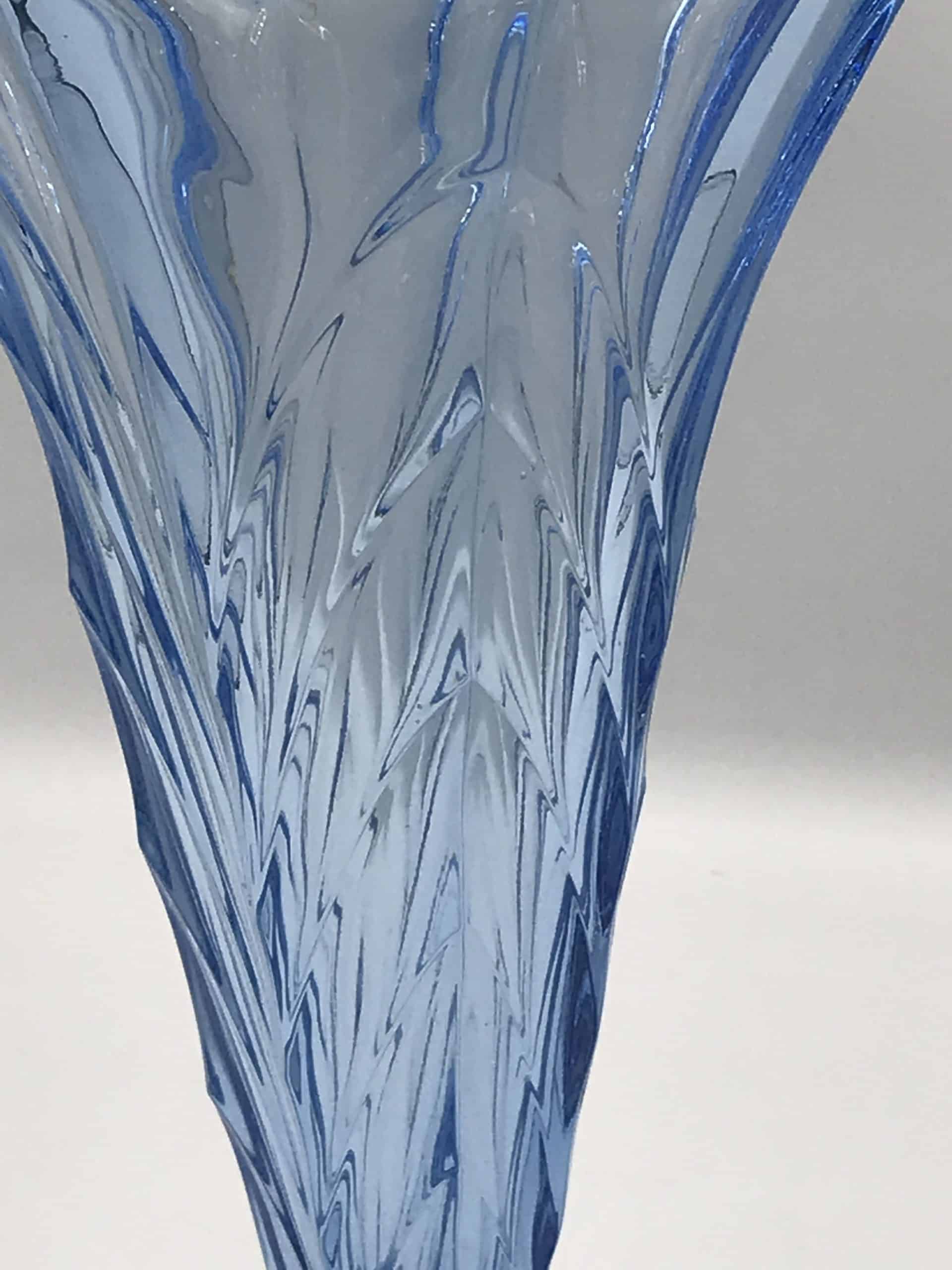 工芸品 1930's Art Deco glass vase Vintage Bohemian Art Deco URANIUM Glass VASE 1930's Signed