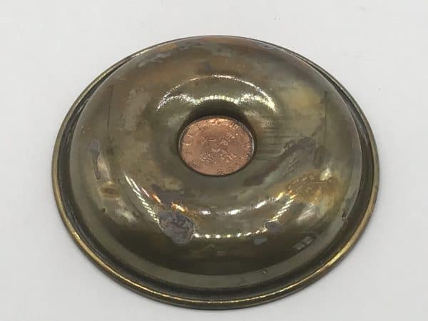 Brass Dish Set With Chinese Tai Ching Ti Kuo Cash Coin - Image 6