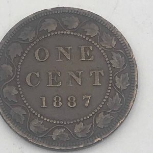 1887 Canada Copper Coin 1 Cent
