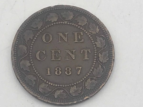 1887 Canada Copper Coin 1 Cent