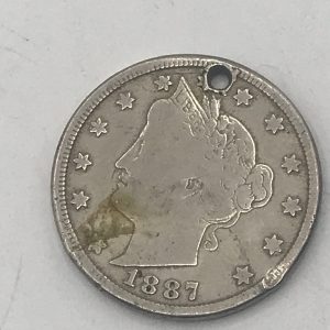 1887 USA 5 Cents Coin