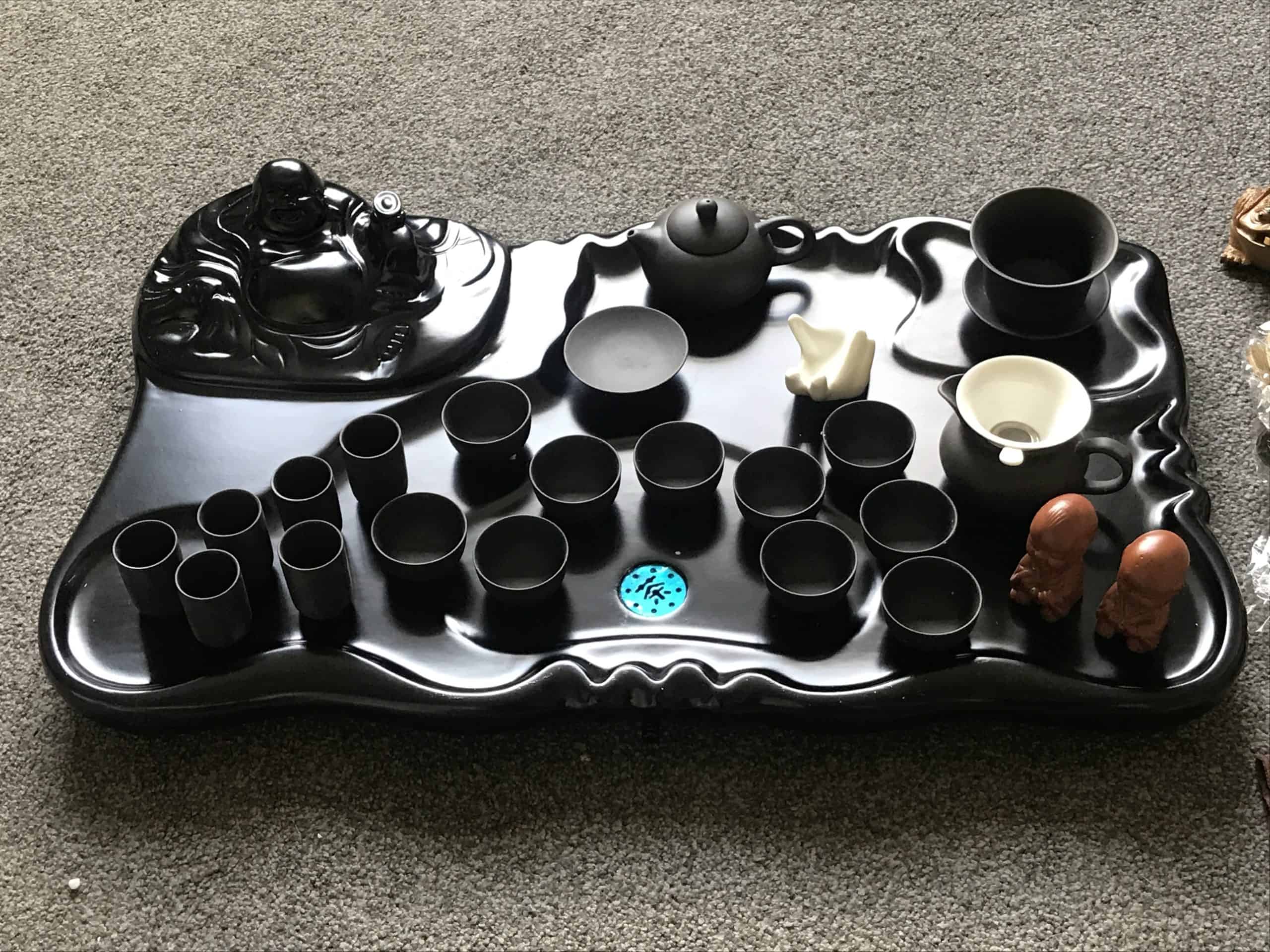 Rare Chinese Yixing Porcelain Ceremonial Tea Set (1999) – Superb Quality – Large & Heavy