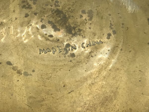 Oriental Chinese Engraved Brass Dragon Bowl - Image 6