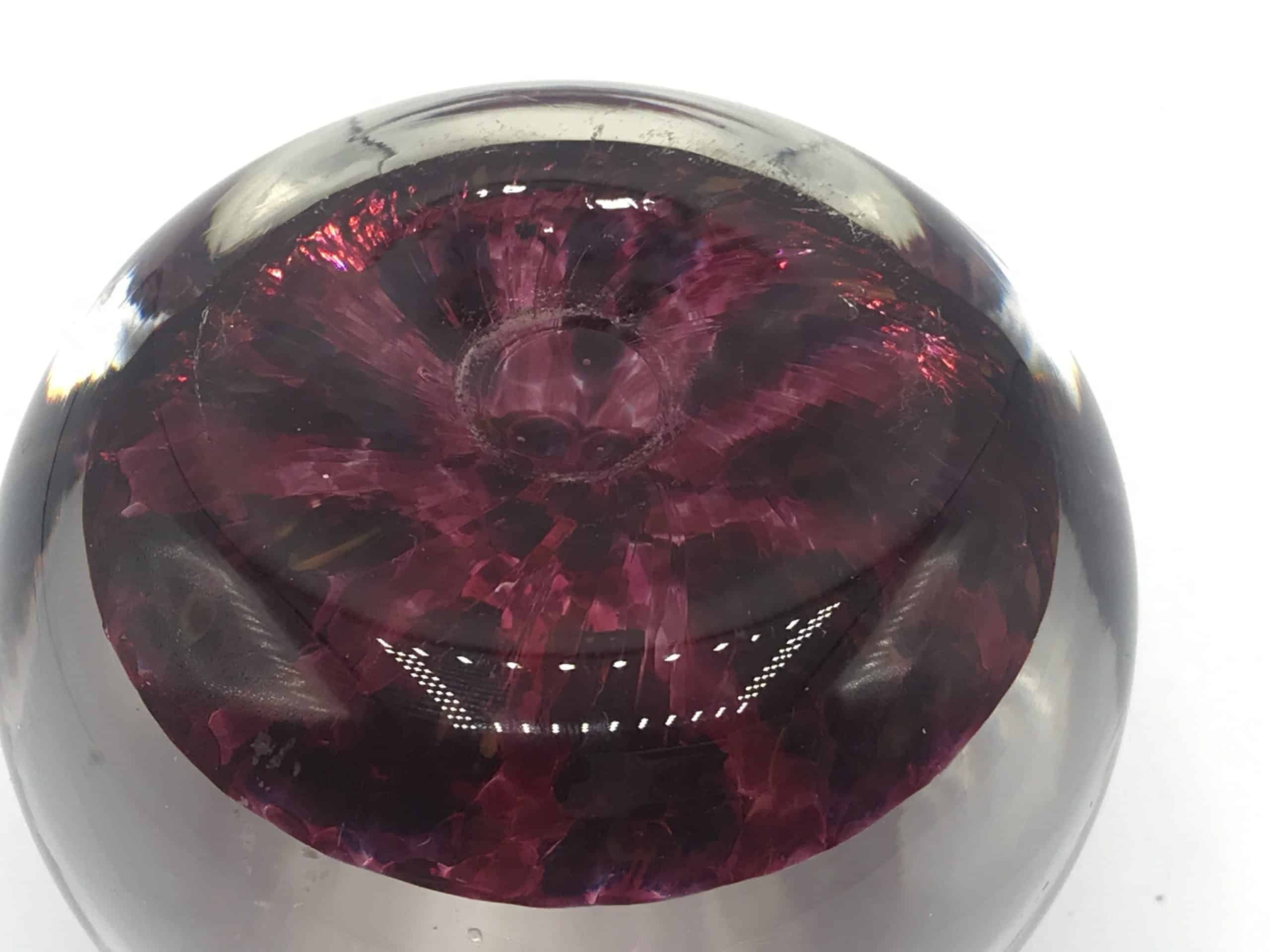 Vintage Scottish Strathearn 9 Spoke Millefiori Latticinio Glass Paperweight - Image 7