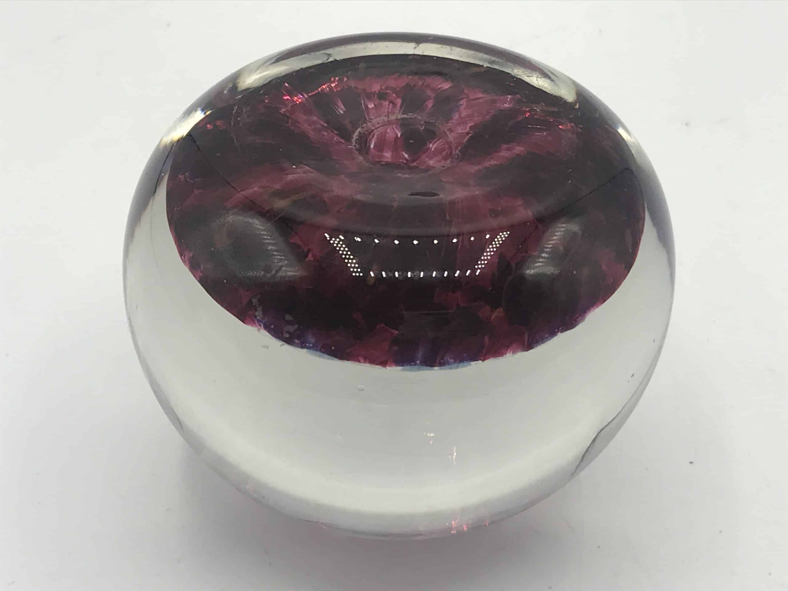 Vintage Scottish Strathearn 9 Spoke Millefiori Latticinio Glass Paperweight - Image 8