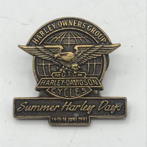 1991 Summer Harley Days Harley Davidson Lapel Pin Badge Genuine Motorcycle Brooch Pin