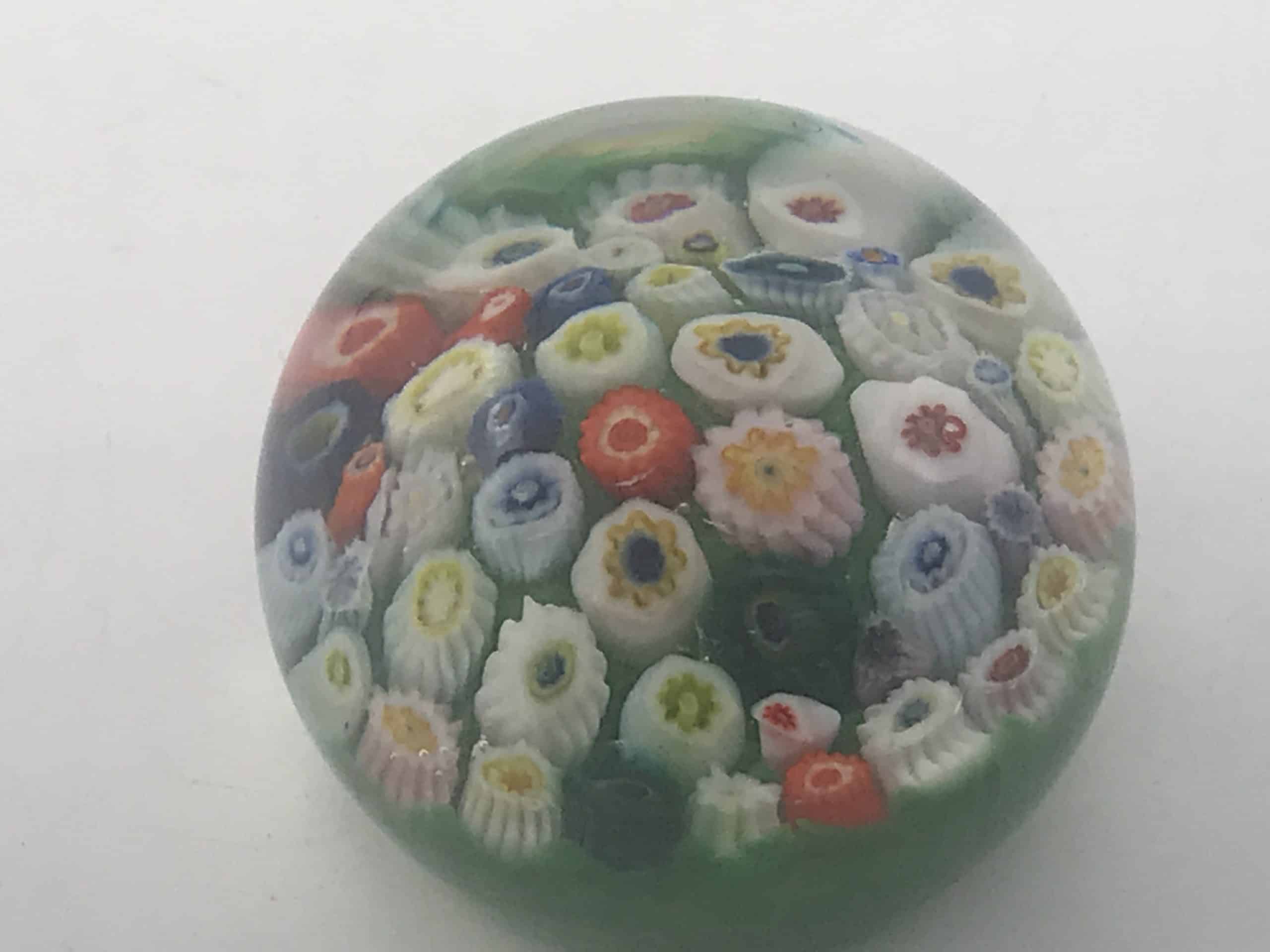 Scottish Strathern Millefiori Glass Paperweight