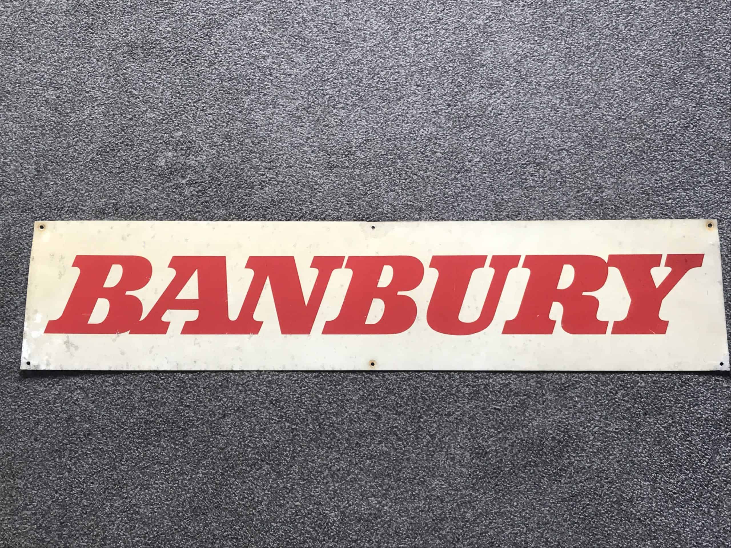 Vintage British Rail Banbury Metal Destination Sign