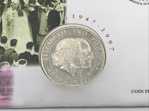 1947 - 1997 Golden Wedding Anniversary Elizabeth and Phillip 5 Crowns Cover - Image 3