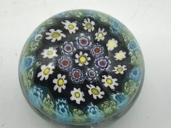 Beautiful Italian Small Murano Concentric Millefiori Glass Paperweight - Image 3