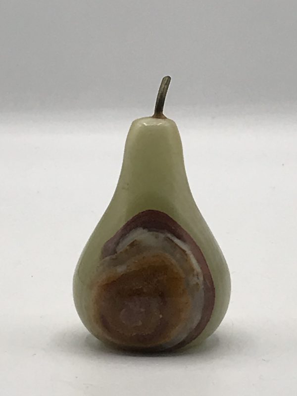 Carved Alabaster Pear Paperweight - Image 5