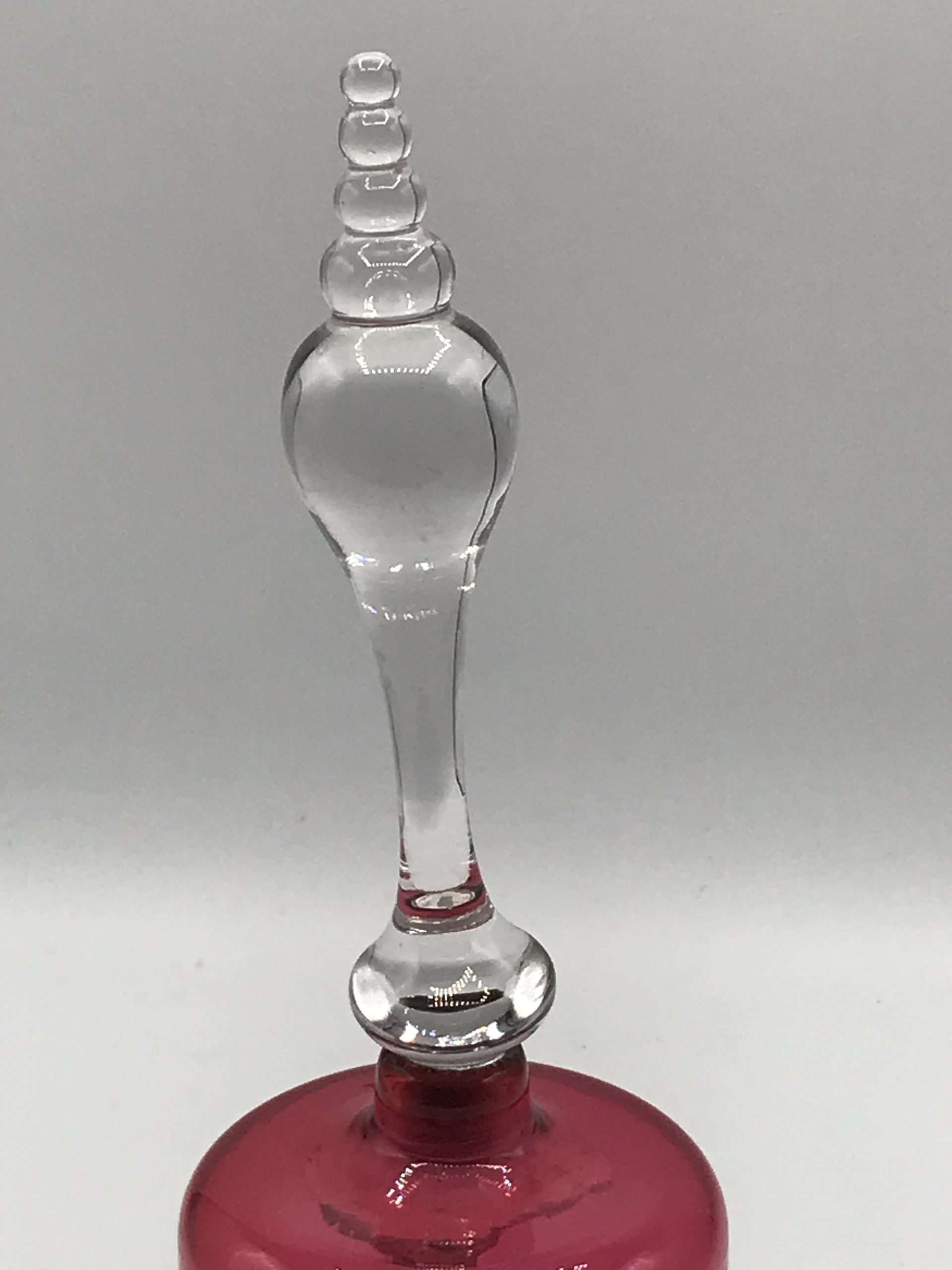 Rare 19th Century Victorian Cranberry Glass Bell - Image 4