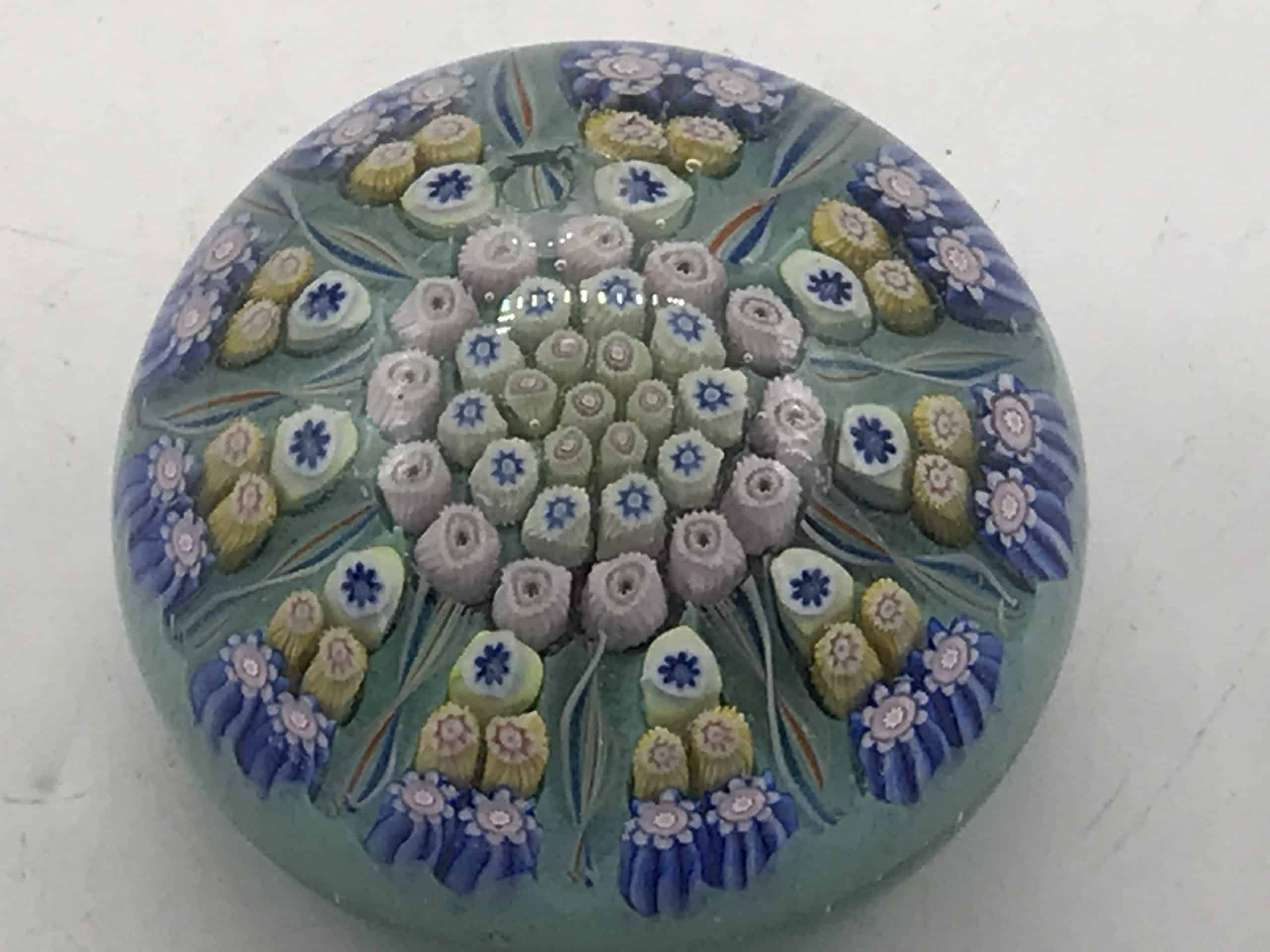 Scottish Perthshire Radial Millefiori Glass Paperweight Pre-1978 PP2