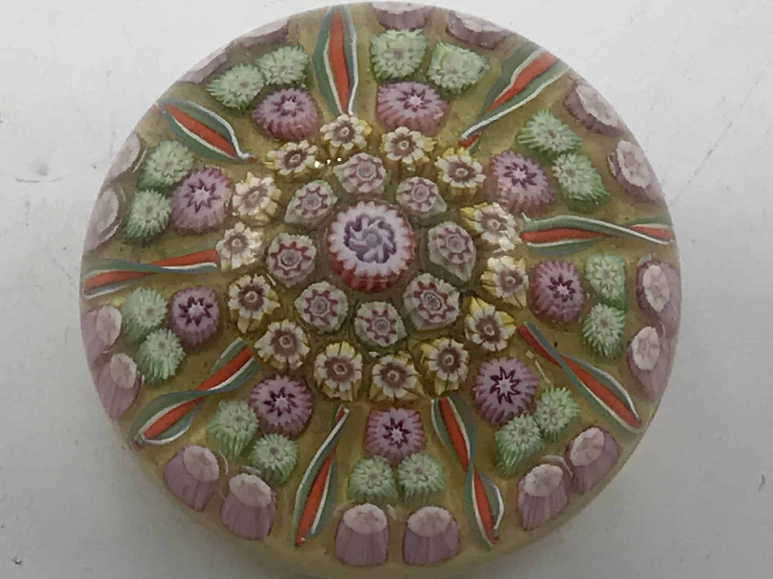Scottish Perthshire Radial Millefiori Glass Paperweight Pre 1978 PP2