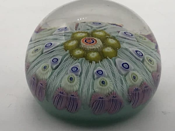 Scottish Strathearn 9 Spoke Millefiori Cartwheel Glass Paperweight - Image 3
