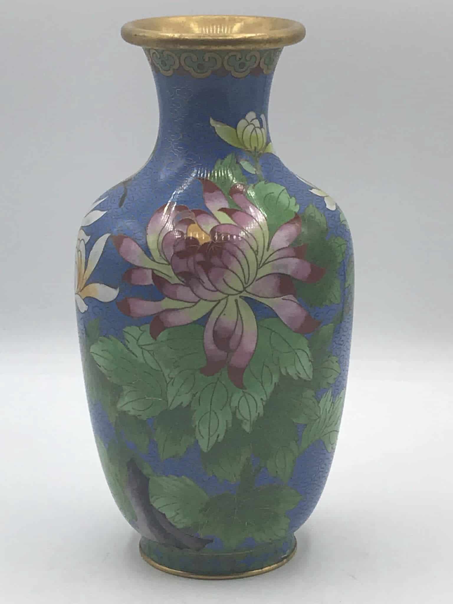 Chinese Cloisonne Enamel Vase Nankai University Tianjin - Image 8
