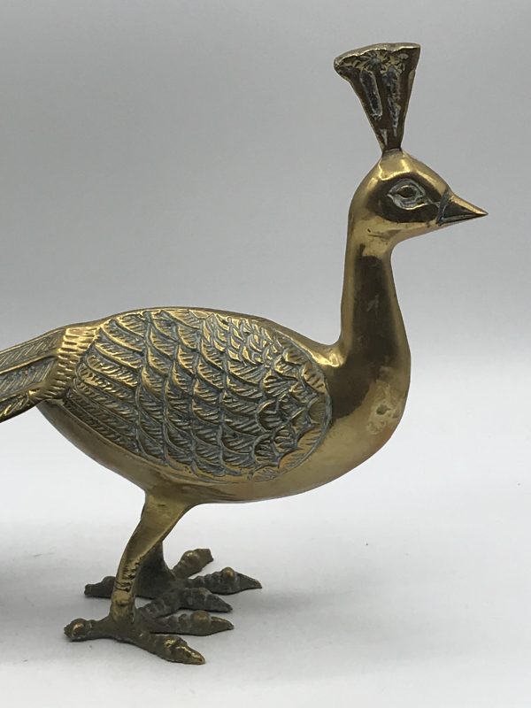 Large Beautiful Solid Brass Peacock