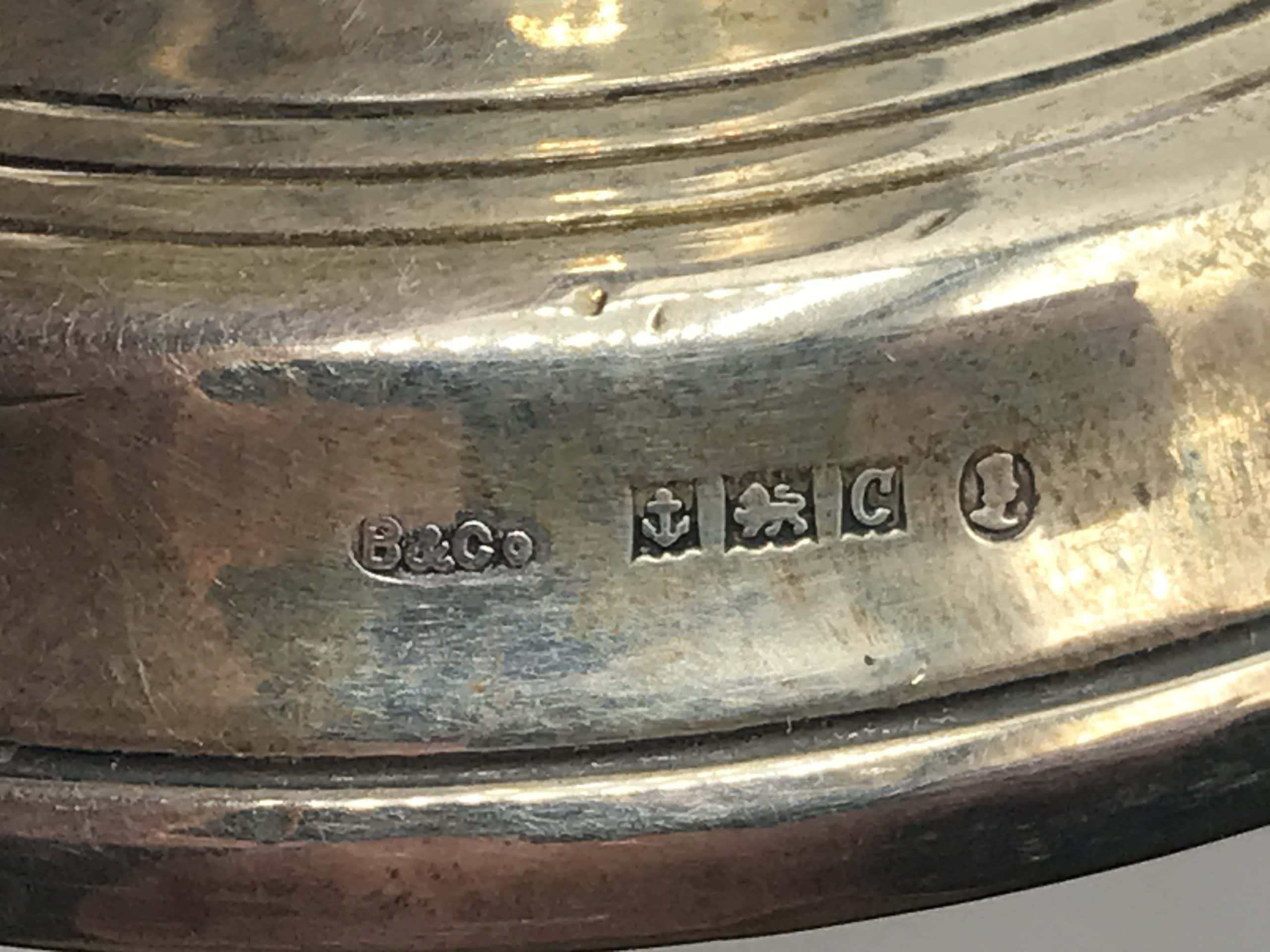 1952 English Sterling Silver Candlestick W I Broadway & Co - Image 5