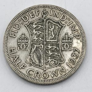 English 500 Grade Silver Half Crown 1937
