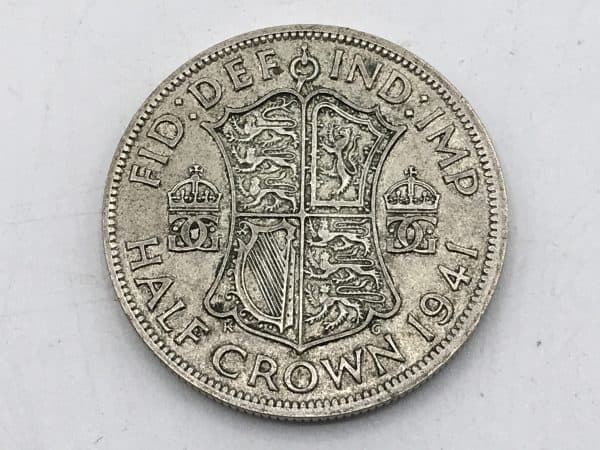 English 500 Grade Silver Half Crown 1941