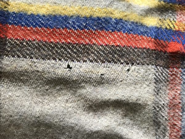 Large Old Wool Blanket - Image 5