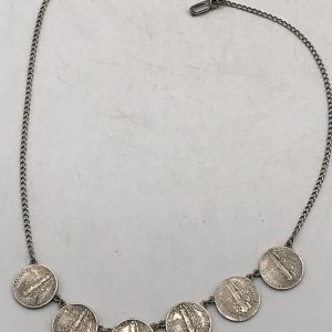 Vintage Necklace of Silver USA Dimes