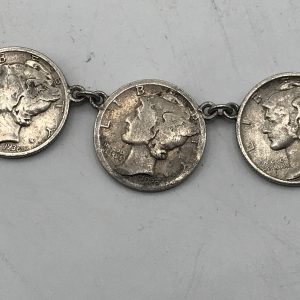 Vintage Necklace of Silver USA Dimes