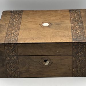Antique 19th Century Inlaid Wood Box
