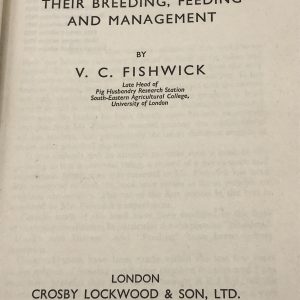 Book Pigs Breeding Feeding and Management 1959