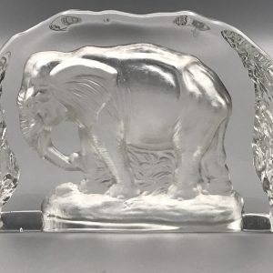Dartington Crystal Signed Capredoni glass Paperweight Bull Elephant