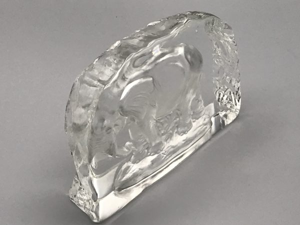 Dartington Crystal Signed Capredoni glass Paperweight Bull Elephant - Image 4