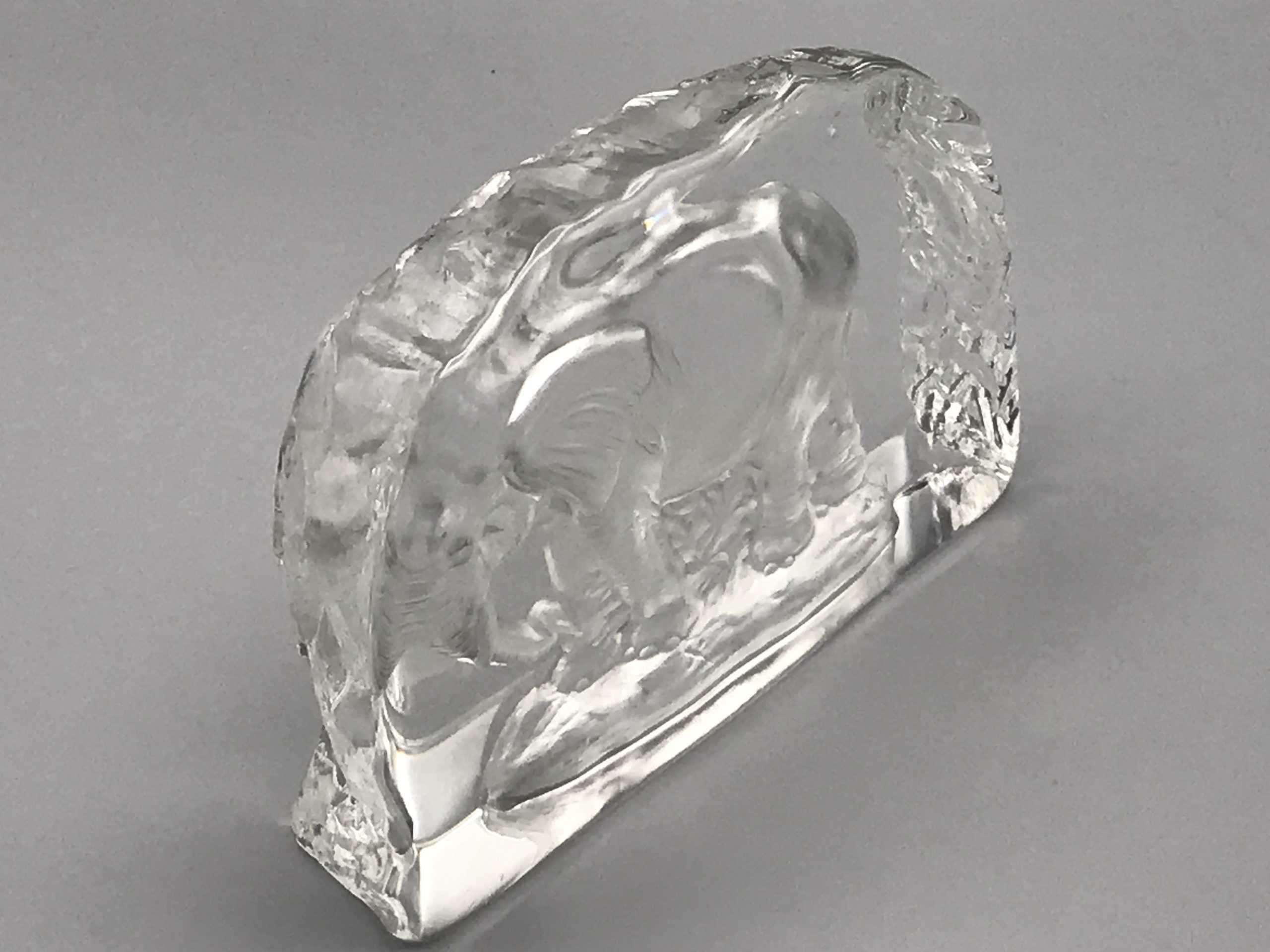 Dartington Crystal Signed Capredoni glass Paperweight Bull Elephant - Image 4