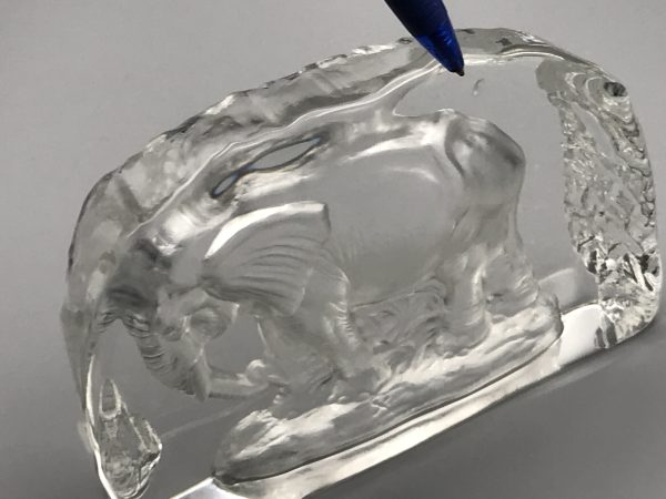 Dartington Crystal Signed Capredoni glass Paperweight Bull Elephant - Image 6