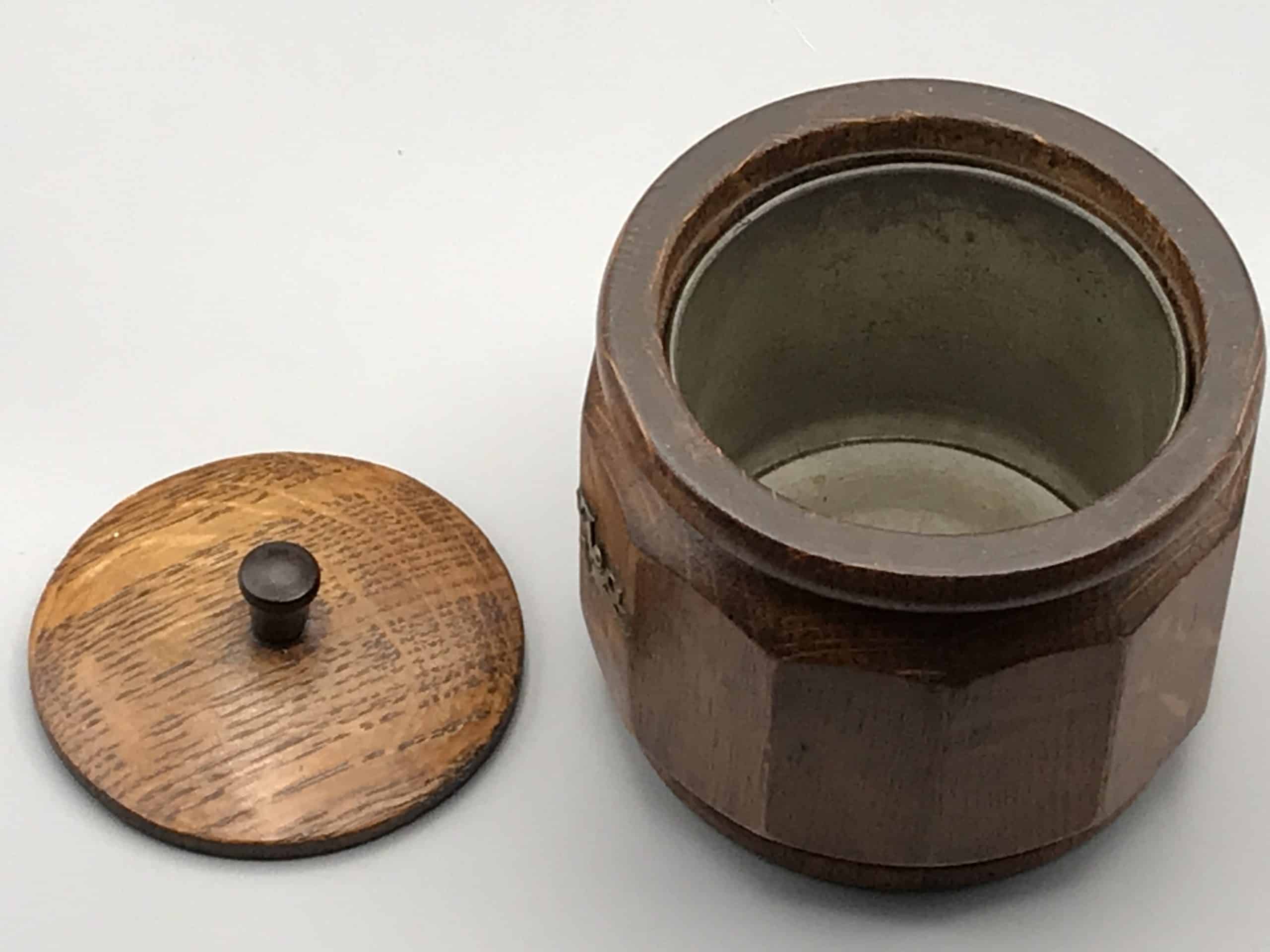 Early 20th Century Oak Coopered Barrel Wood Tea Caddy - Image 5