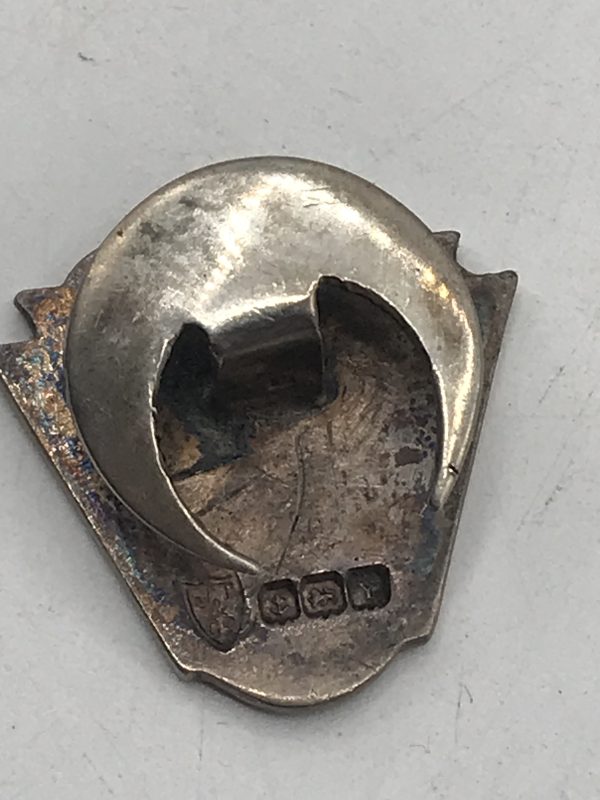 Sterling Silver & Enamel Railway Man Badge 1948 - Image 3