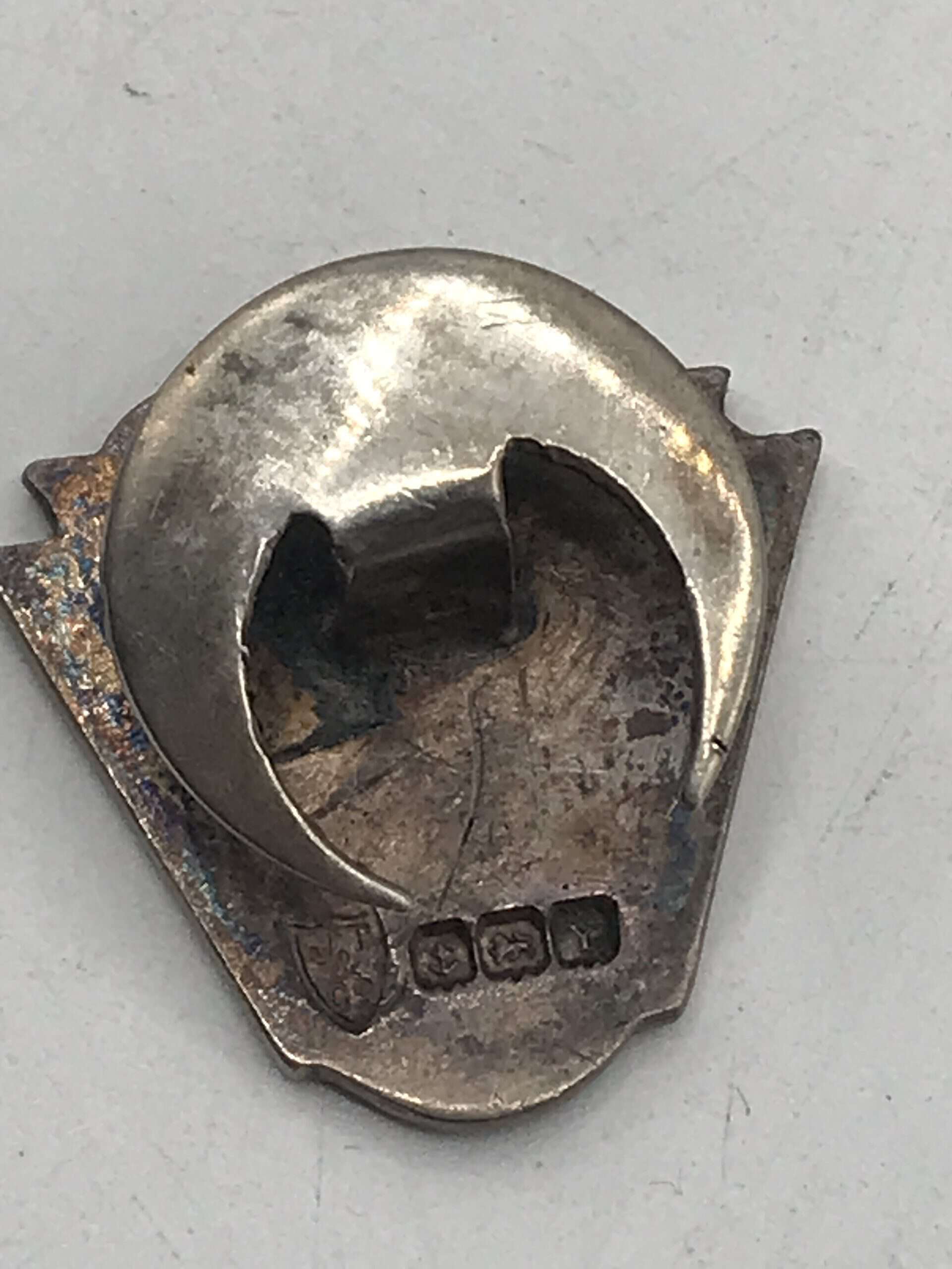 Sterling Silver & Enamel Railway Man Badge 1948 - Image 3