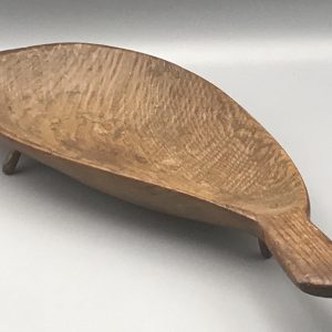 Vintage African Hand Carved Wood Bowl